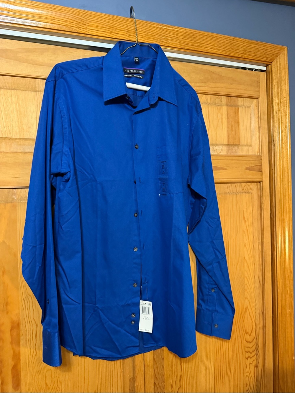 Geoffrey Beene Men's Cobalt Blue Long-Sleeve Dress Shirt